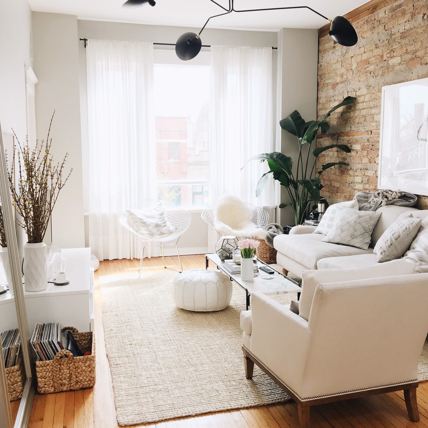 My Lakeview Apartment Tour - exposed brick wall