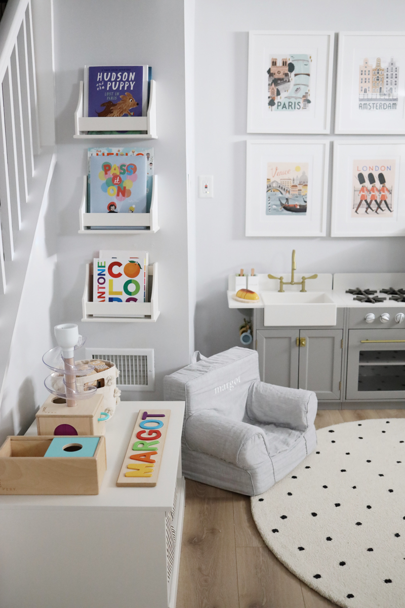 Kids Art Table and Wall Storage