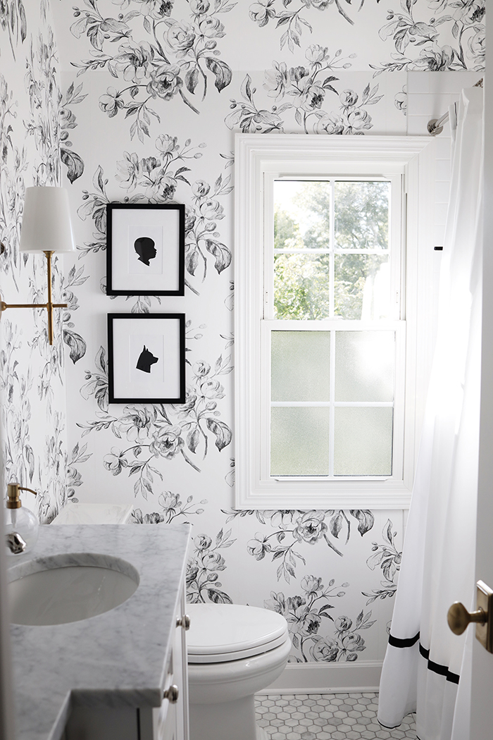 black white wallpaper floral