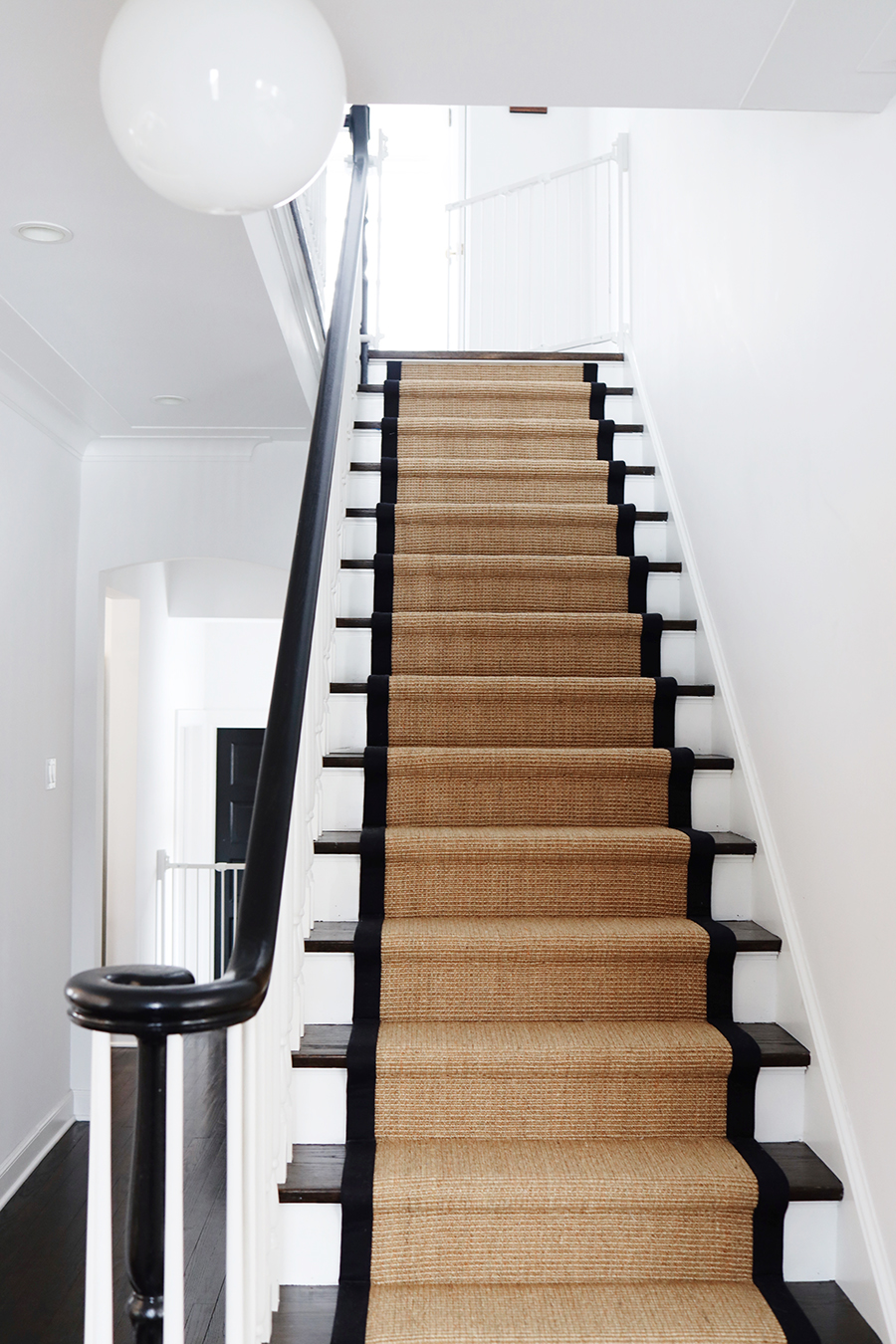 Our Sisal Stair Runner Before and After