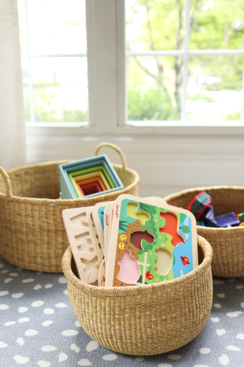Storing baby sales toys