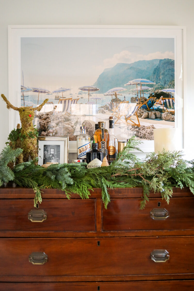 dresser holiday decor