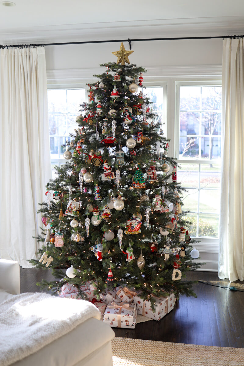 living room Christmas tree - Our Home (Tour) For the Holidays
