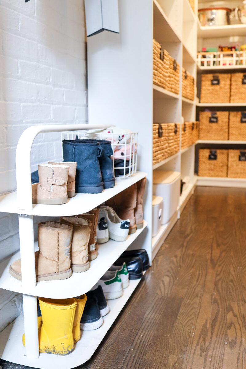 boots and shoe rack