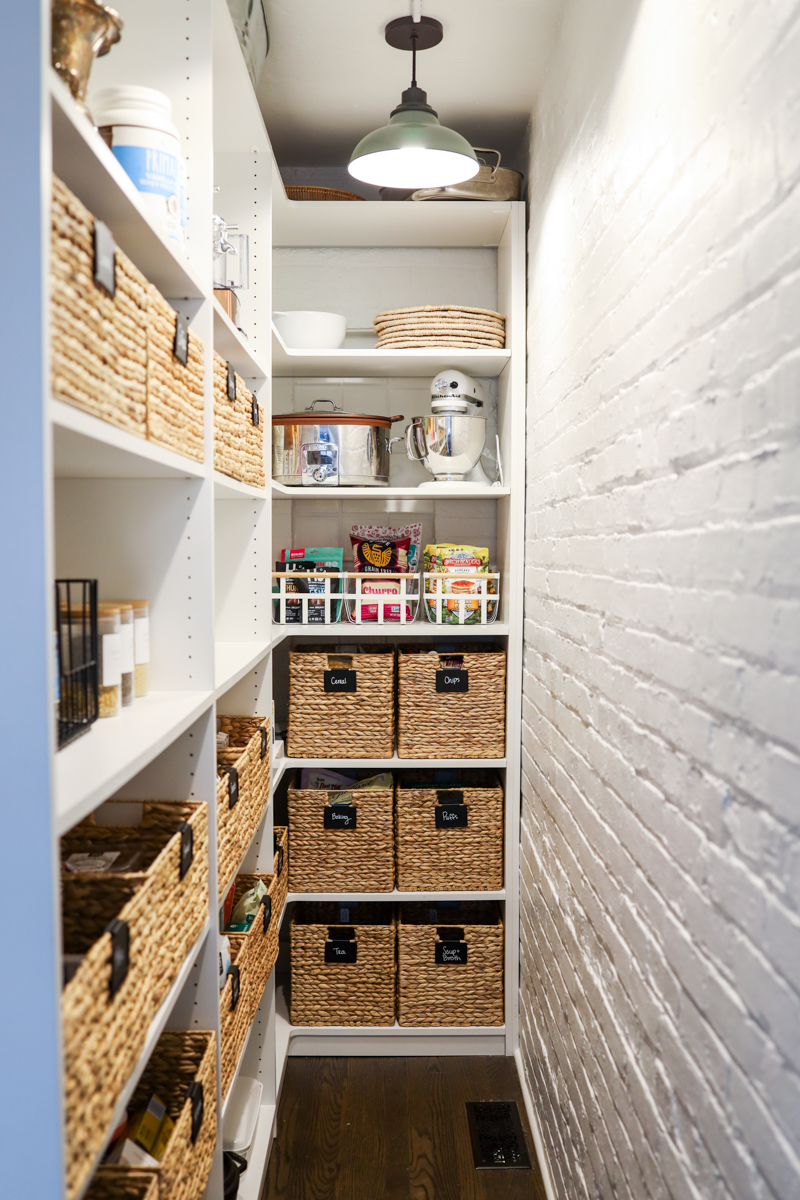 How to Organize a Narrow Staircase Pantry - Danielle Moss