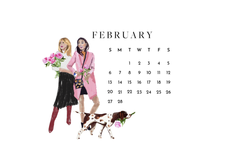 February Desktop and iPhone Backgrounds
