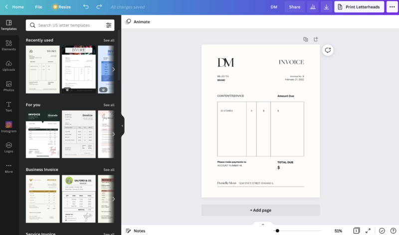 How to create invoices