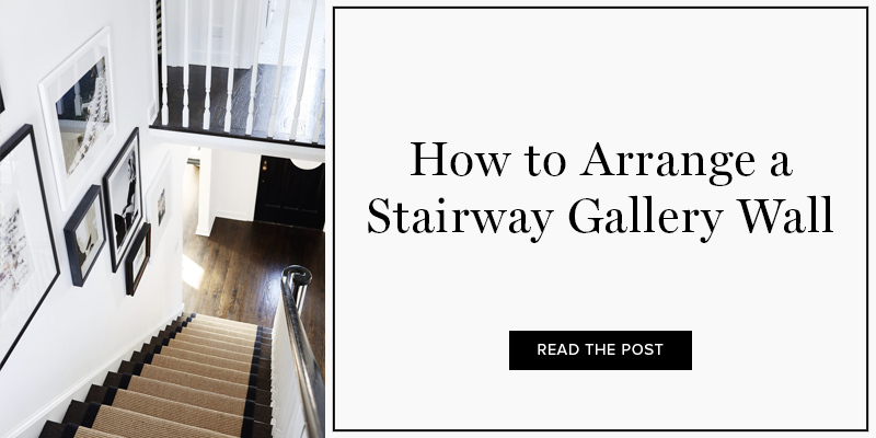 How to arrange a stairway gallery wall