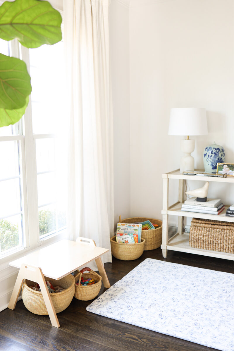 How to Design a Living Room with toy storage