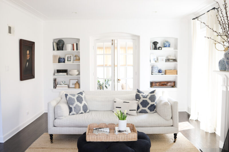 white and bright living room