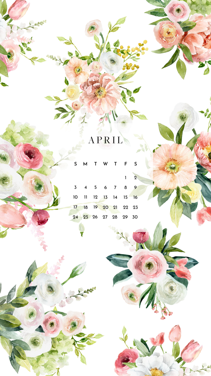 April calendar wallpaper for mobile