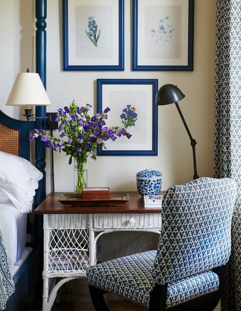 Blue and White bedroom
