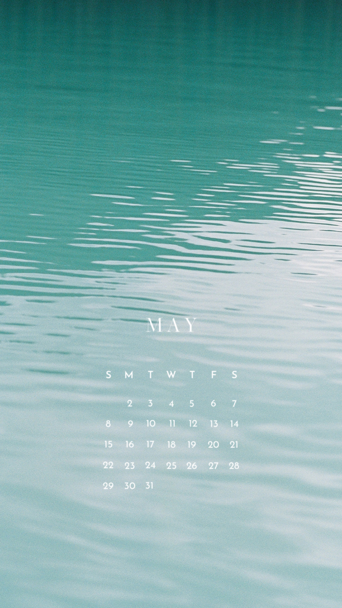 May 2022 calendar phone wallpaper