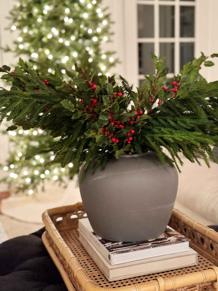 Pine and Cedar Christmas Artificial Planter Filler