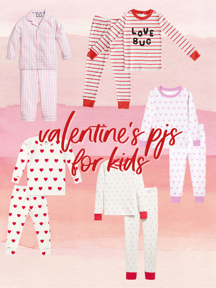 valentine's day pajamas for babies and kids