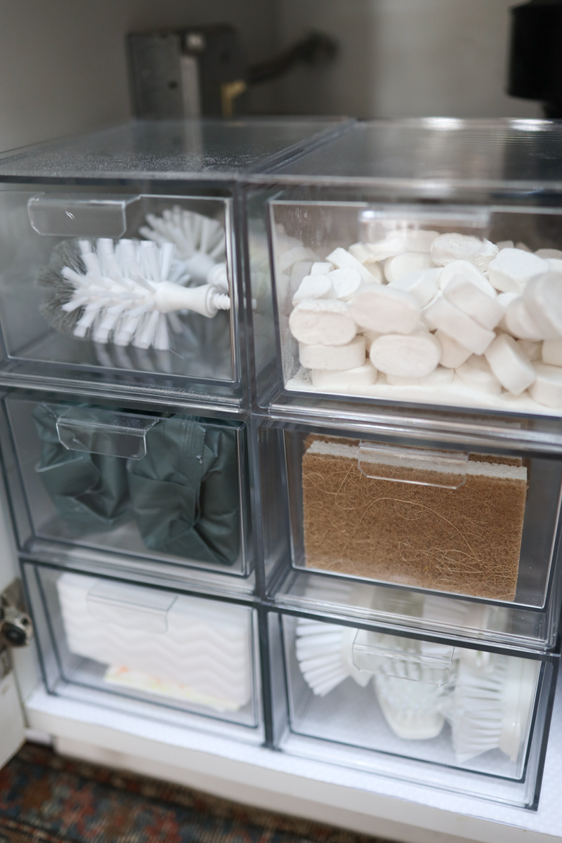 Clear under on sale sink storage