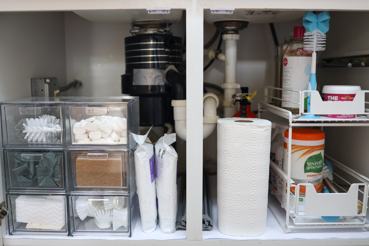 How to organize under your kitchen sink